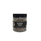 Jar of 'Bloody Goat' seasoning on a white background