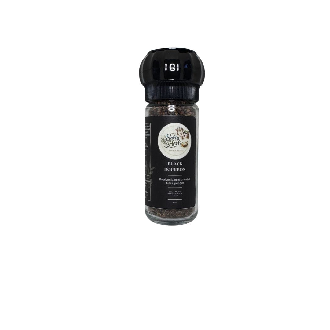 Spice grinder with digital display on a white background