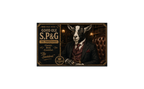 Goat in a suit with vintage-style text and design elements